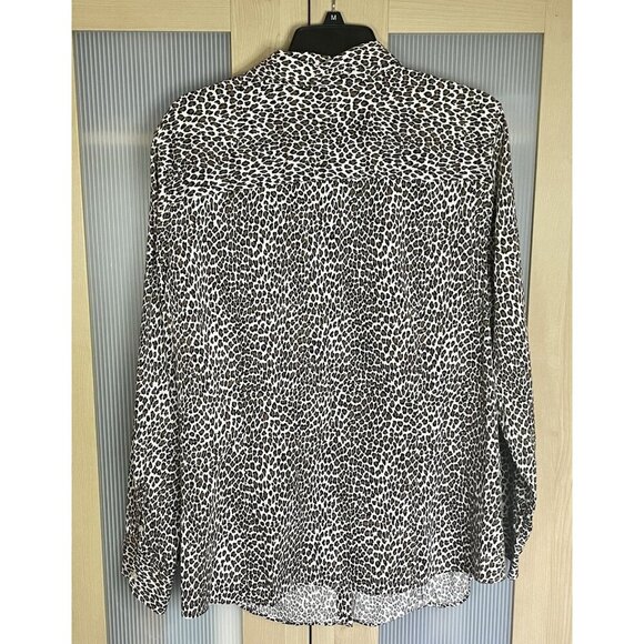 Talbots Animal Print Shirt Womens 20W Top Blouse Career Casual Travel Plus - Picture 4 of 4